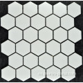 Azulejo de mosaico de porcelana Hexagonal pequeña blanca pura